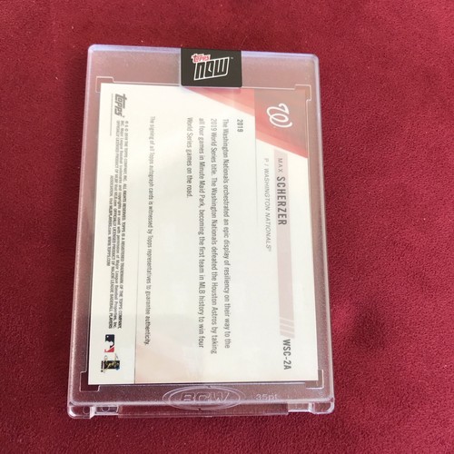 2019 SIGNED World Series Champions Green Chrome #WSC-2A Max Scherzer 066/199 - Picture 2 of 6