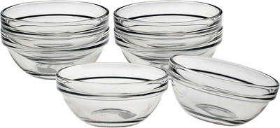 Stackable 3 Inch Glass Pinch Bowl, Set of 6