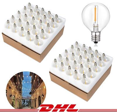 G40 Lichterkette Ersatzlampen LED E12 Glühbirne 0.6W LED Birnen Lichter Warmweiß