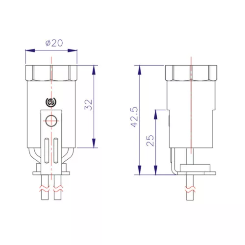 20x 43 mm für E12 Lampenfassung Lichtfassung Kandelaber Birnenfassungen & 6" Draht USA - Bild 2 von 13