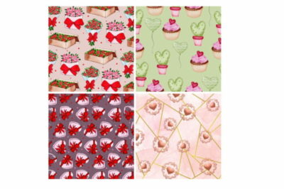 12 A4 Scrapbook Karten basteln Bastelpapier DSP Designpapier Liebe Rosa 220g