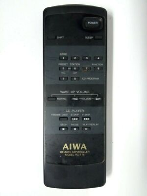 AIWA RC-T75 CD PLAYER REMOTE CONTROL Tested & Working 