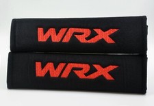 2 Pcs 1 Pair Wrx Embroidery Seat Belt Cover Shoulder Pads Red On Black Pads