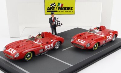 ART-MODEL 1/43 FERRARI SET 2X 315S SPIDER TARUFFI MILLE MIGLIA 1957 MODELL
