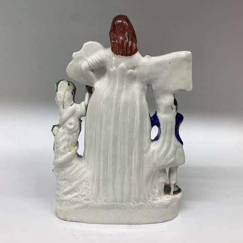 Antique Staffordshire Flatback Band Of Hope Temperance Figural Group Spill Vase - Picture 10 of 11
