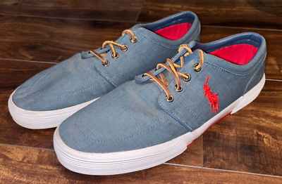 Men's Polo By Ralph Lauren Navy Canvas Faxon Low 00001629 Sneakers