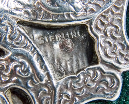 Victorian Sterling Silver Ornate Repoussé Bow Velvet Photo Picture Frame - Picture 8 of 8