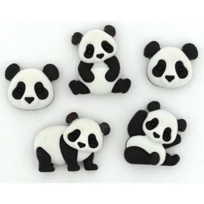 Dress it up Knöpfe Buttons Motivknöpfe Panda
