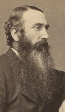 MAN WITH LONG BEARD, PROFILE POSE. CDV. ST BEES COLLEGE.