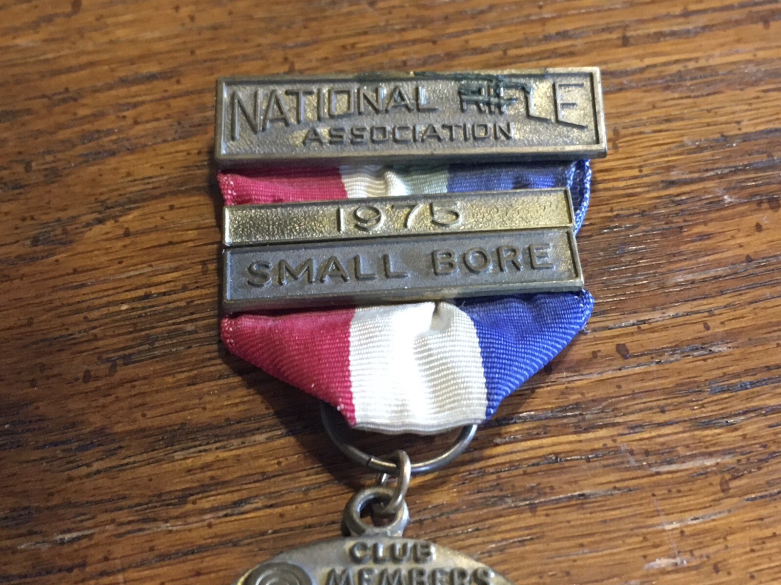 NRA National Rifle Association Club Members Trophy Medal Small Bore 1975 Badge