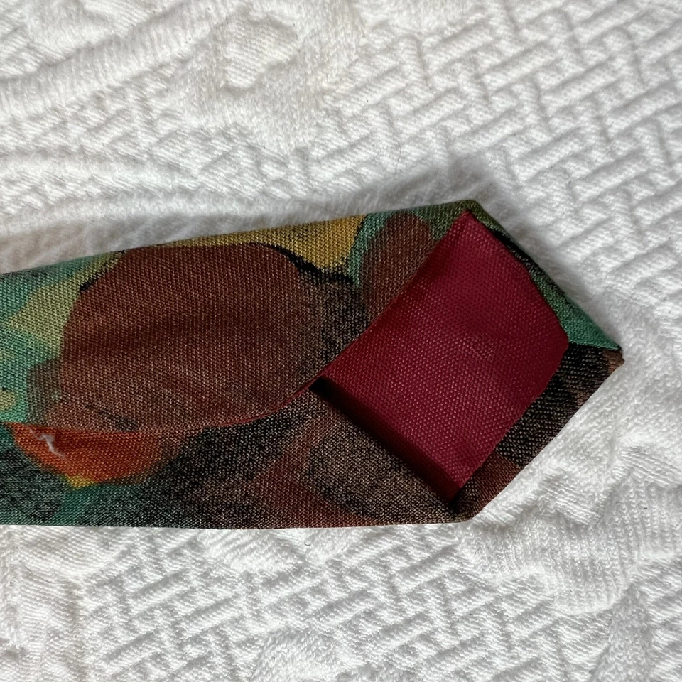 "Corbata para hombre Hardy Amies London abstracta multicolor flores rosas acuarela 61""" Foto 4 de 4