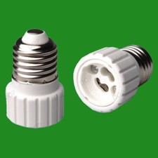 Image of 6x Edison Screw ES E27 To GU10 Light Bulb Adaptor Lamp Socket Converter Holder