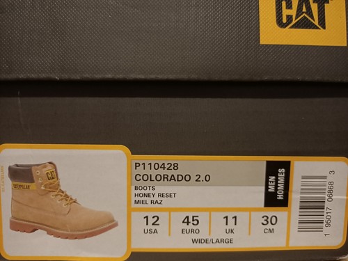 CAT COLORADO 2.0 mens boots P110428 honey reset US Size 12 / UK Size 11 - Picture 9 of 9