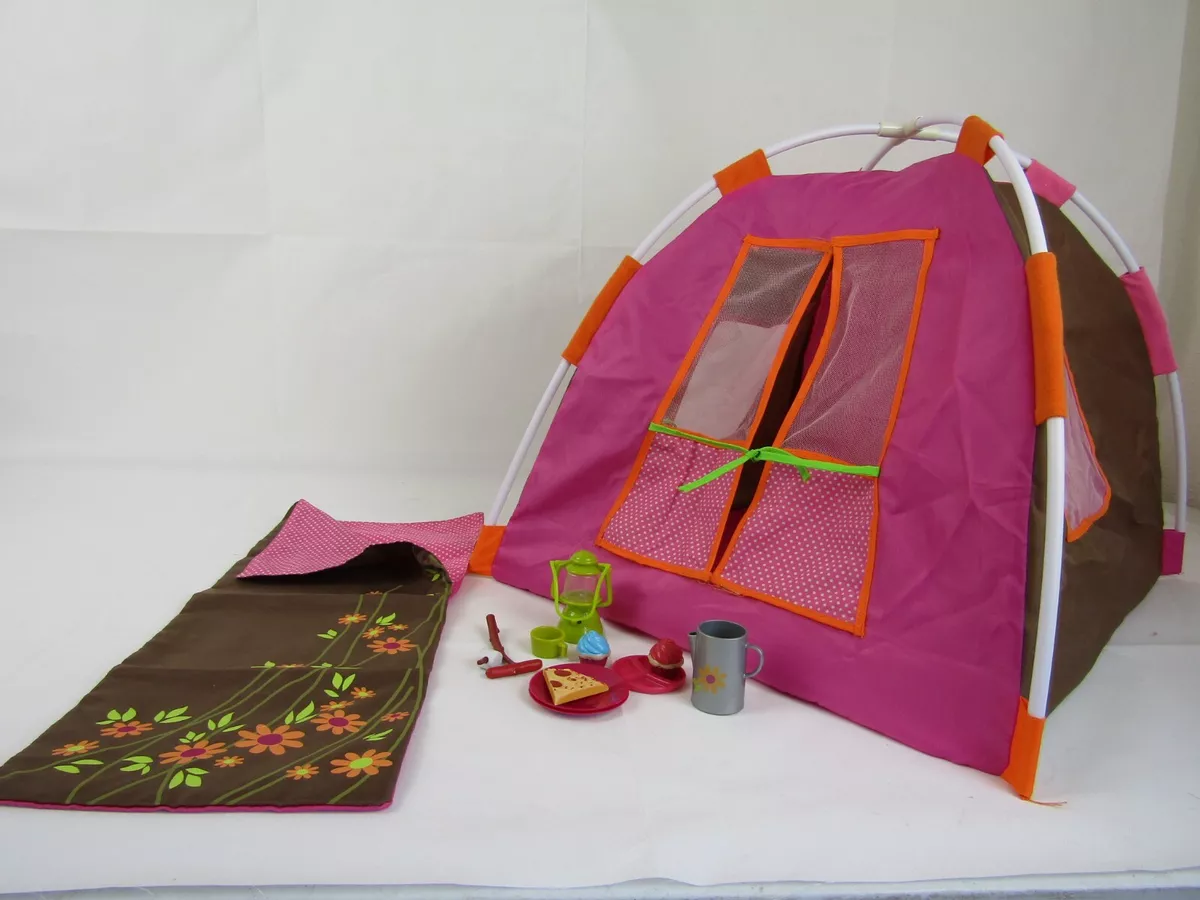 Our Generation 18 Doll Camping Polka Dot Tent Fits American Girl Dolls  Complete