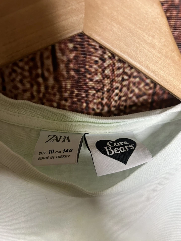 Zara Youth Girls White Care Bear Short Sleeve Shirt Size 10 - Image 4 of 4