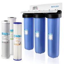 APEC 3 Stage Whole House Water Filter Sediment, GAC Carbon and Carbon Block