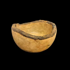 Live Edge Wooden Bowl Decor Marked and made by Danny Seop 7x7x4 Inches