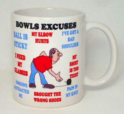 Schüsseln Ausreden Becher kann personalisiert werden lustig Vatertag Vatertag Bowling Kugeln Geschenk
