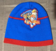 Boys "Nickelodeon" Red/Blue "Paw Patrol" Beanie Hat for Kids
