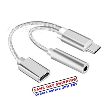 Premium Type-C to 3.5mm Audio Headphone Adapter for Motorola Moto Z3 Play XT1929
