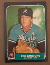 1986 Fleer Update TED SIMMONS baseball card #U-106. ATLANTA BRAVES. HOF 