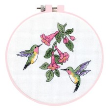 Dimensions Cross Stitch Kit with Hoop: Learn-a-Craft: Hummingbird Duo