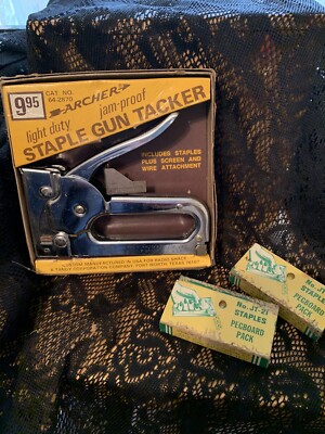 Vintage Archer Staple Gun Tacker CAT No.64-2870 **NEW**w/2 Boxes Of Staples