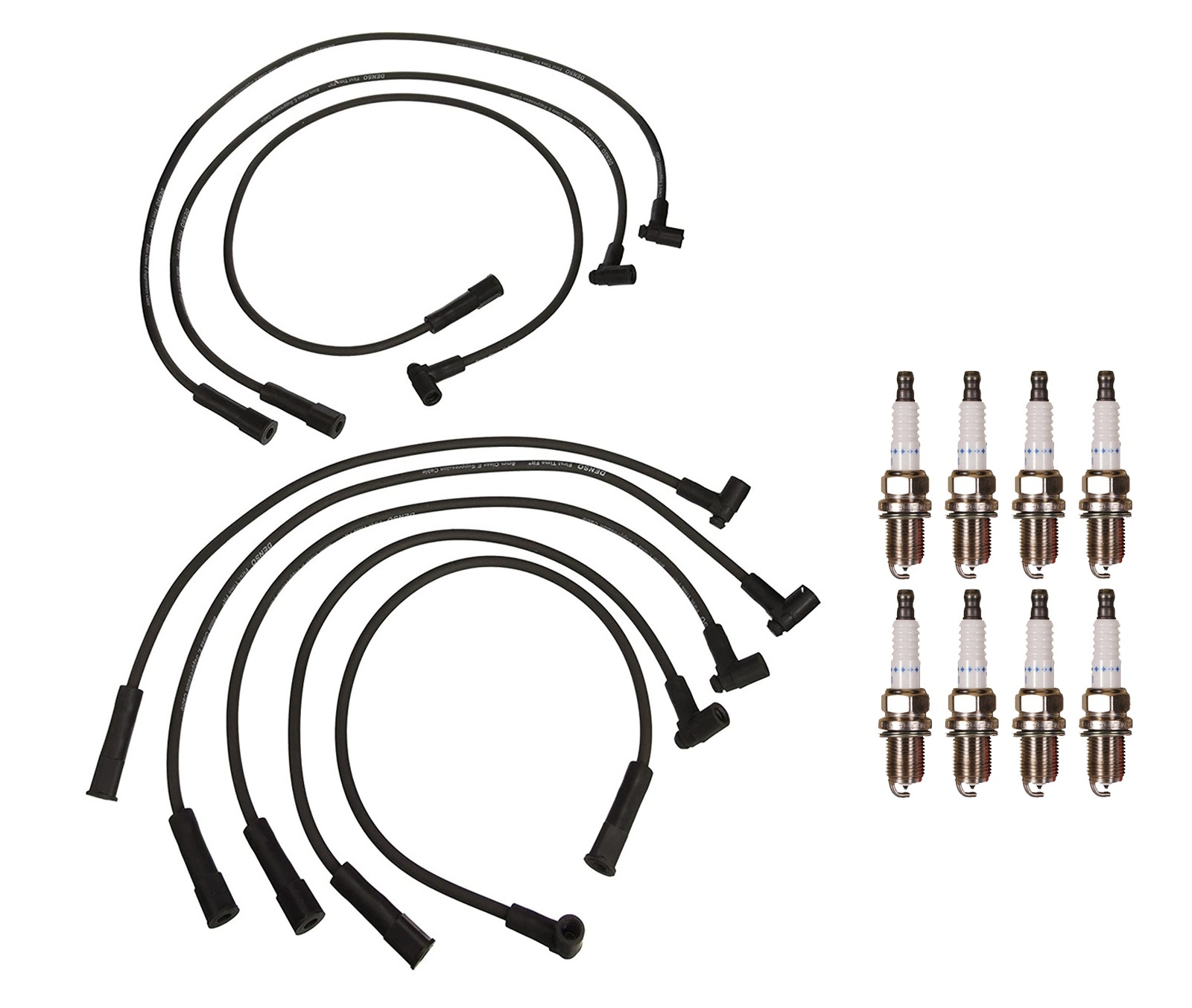Denso Wire Set 8mm  8 Double Platinum Spark Plug 0.044 Kit For 5.0L V8 VIN Y