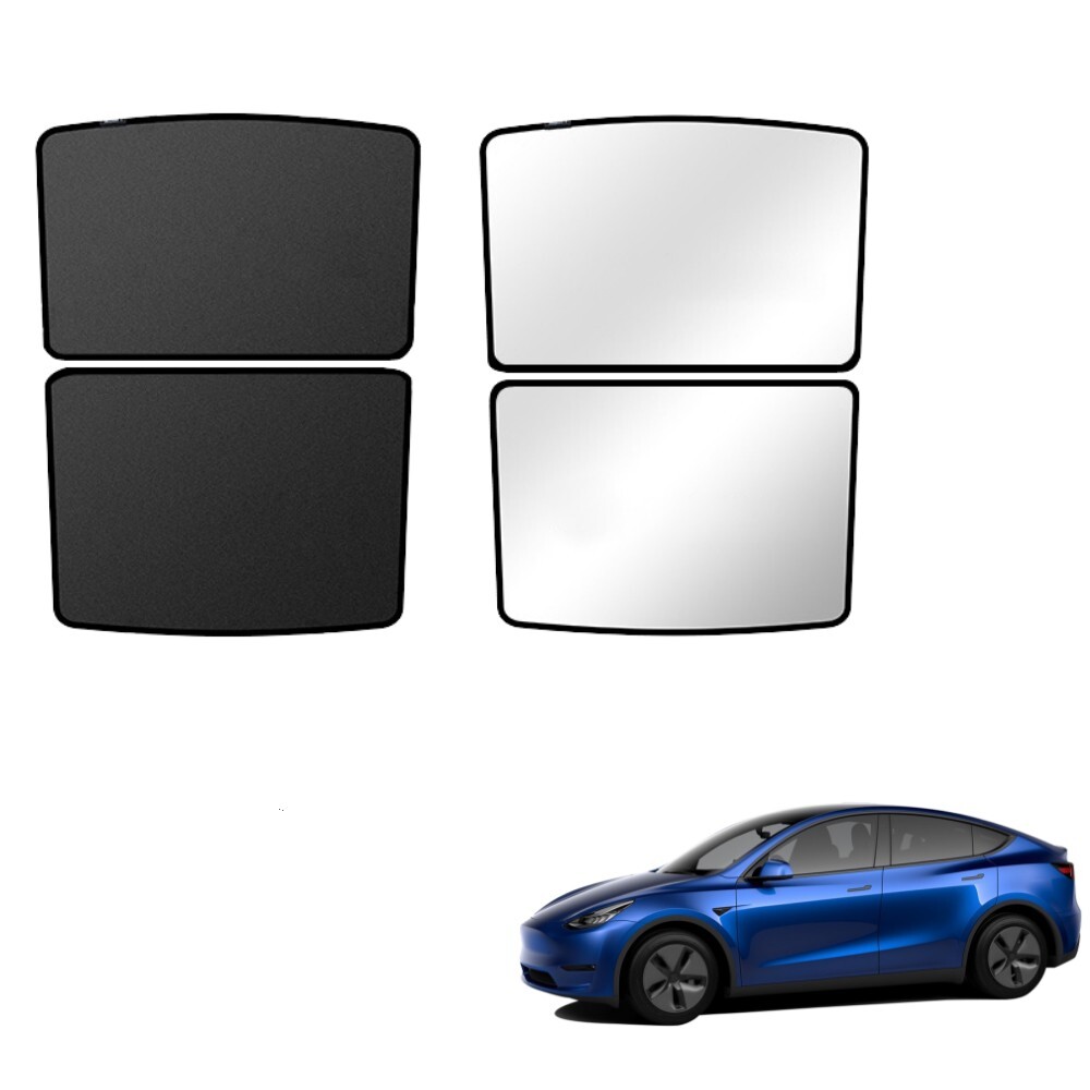 Sunroof Mesh Sun Blind Sunshade with UV Heat Film Fit Tesla Model Y 2022-2024
