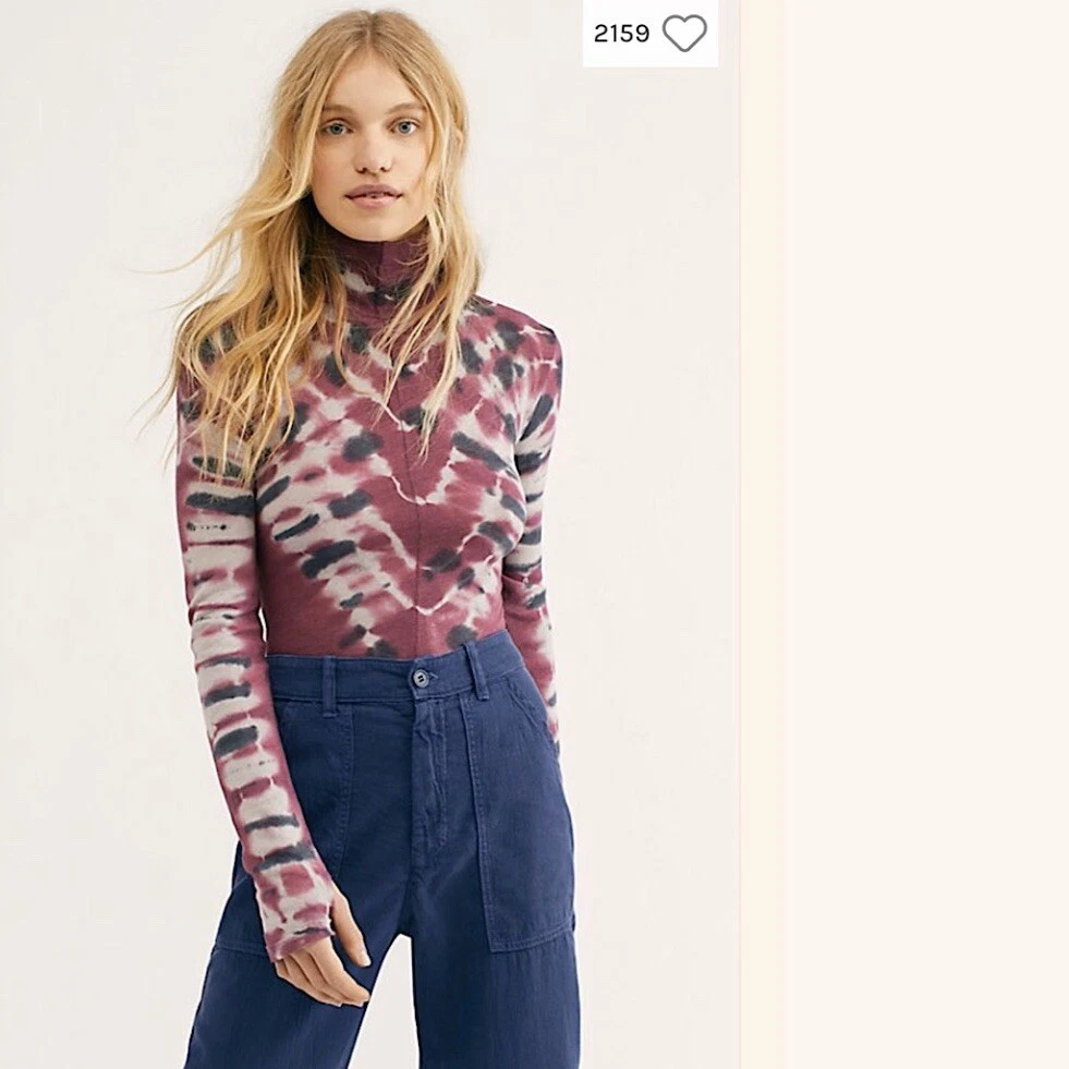 We the free psychedelic turtleneck top clearance