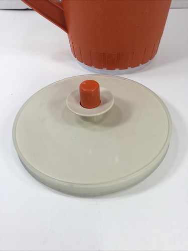 Vintage Tupperware Drink 2 Quart Pitcher w/Push Button Lid Harvest Orange, 800-8 - 第 12/20 張圖片