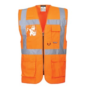 Warnweste Weste Warnschutzweste En Iso 471 Klasse 1 2 2 Gelb Oder Orange Ebay