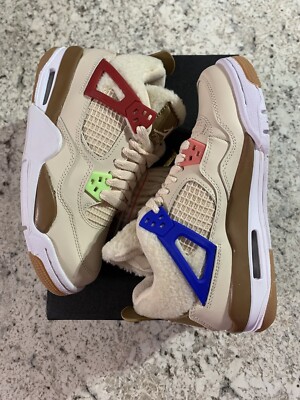 Ｙ④ NIKE AIR JORDAN 4 RETRO PEARL GG LIGHT BONE SZ 6.5Y -WOMENS