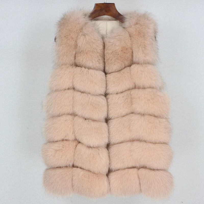 New Fox Fur Vest Women Real Fur Waistcoat Gilet Coats Warm Jackets Waistcoats - Image 2 of 4