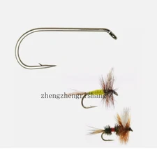 50pcs Fly Fishing Hooks Dry Fly Tying Hook High Carbon Steel Nymph Hooks 8#-22#