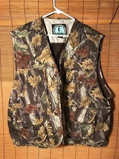 Master Sportsman Rugged Outdoor Gear Field Camo Hunting Vest W/Seat SZ 2XL Nice