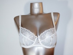 Aubade Paris Sample Joyau Eternel Beugel Off-White Lingerie Set with Jewel 34B S