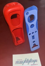 Nintendo Wii Motion Plus Remote Sleeve/Jacket Lot Mario Red & Blue Silicon