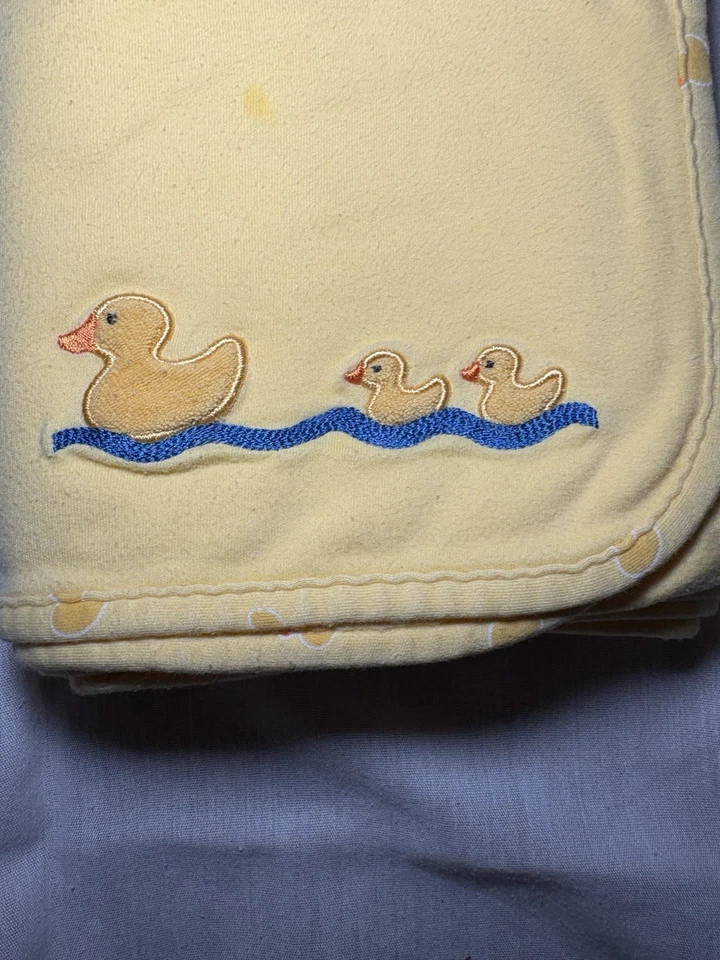 Bebé Niña Niño Vintage Carter's Amarillo Natación 3 Pato Pato Bebé Manta Y2K Foto 2 de 4