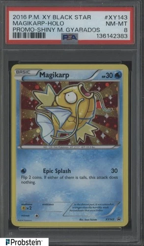 2016 Pokemon XY BSP Shiny Mega Gyarados #XY143 Magikarp Holo PSA 8