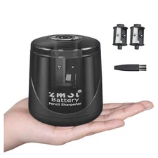 ZMOL Battery Powered Electric Pencil Sharpener,Small Battery Operated Colored...