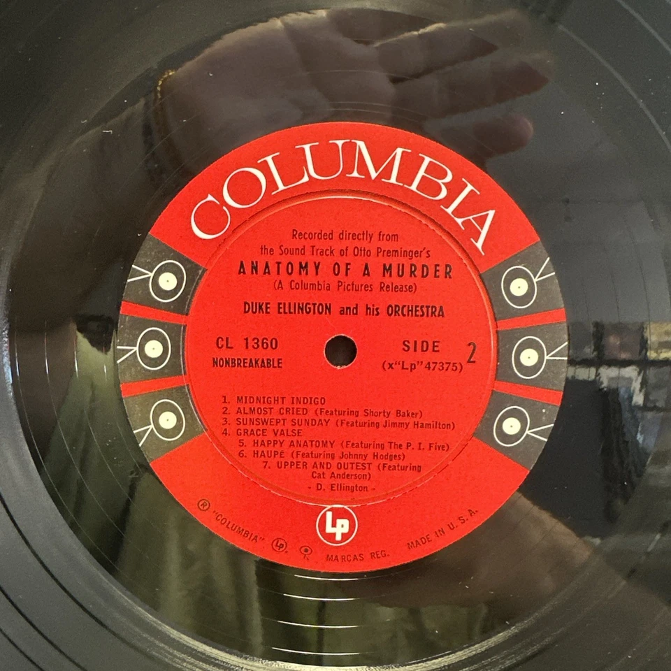 Duke Ellington - Anatomy Of A Murder OST - Columbia LP VG++ JAZZ MONO 6EYE - Image 3 of 4