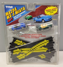 VINTAGE RARE 1991 TYCO HP7 Mazda Miata MX-5 TWIN PACK Slot Cars Racing 7063