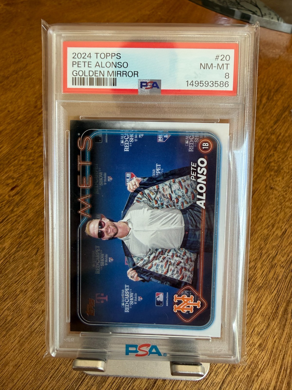 2024 Topps Pete Alonso Golden Mirror SSP PSA  8