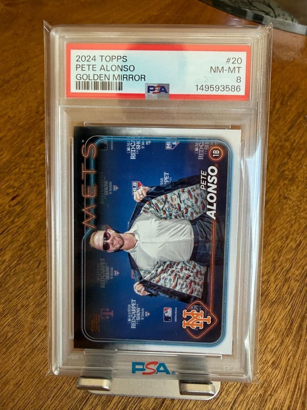 2024 Topps Pete Alonso Golden Mirror SSP PSA  8