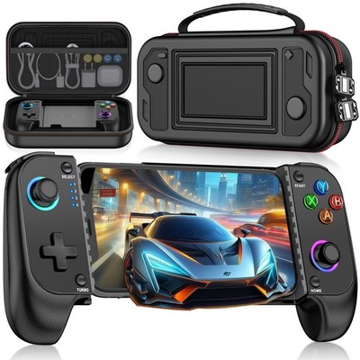 Wireless Phone Controller with Carrying Case for iPhone/Android Hall Joystick
