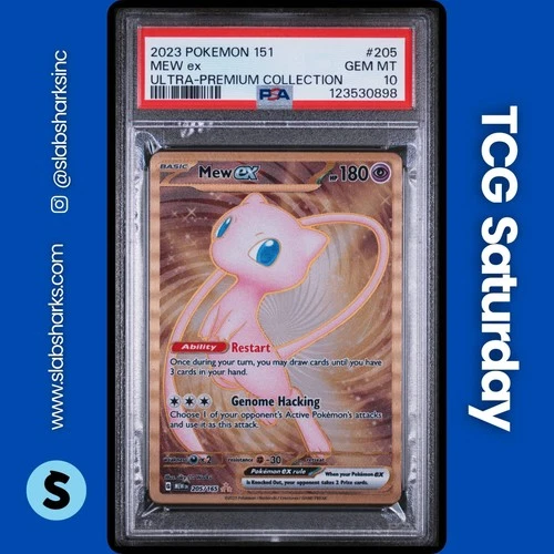 2023 POKEMON SV 151 UPC PROMO #205/165 MEW EX METAL CARD PSA 10