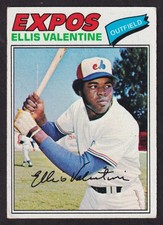 1977 Topps Ellis Valentine #52 Expos Vintage MLB VG-EX