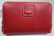 Dooney Bourke Florentine Medium Zip Around Wallet Red Color