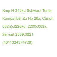 Kmp H-245Xd Schwarz Toner Kompatibel Zu Hp 26X, Canon 052H(Cf226Xd, 2200C002), 2
